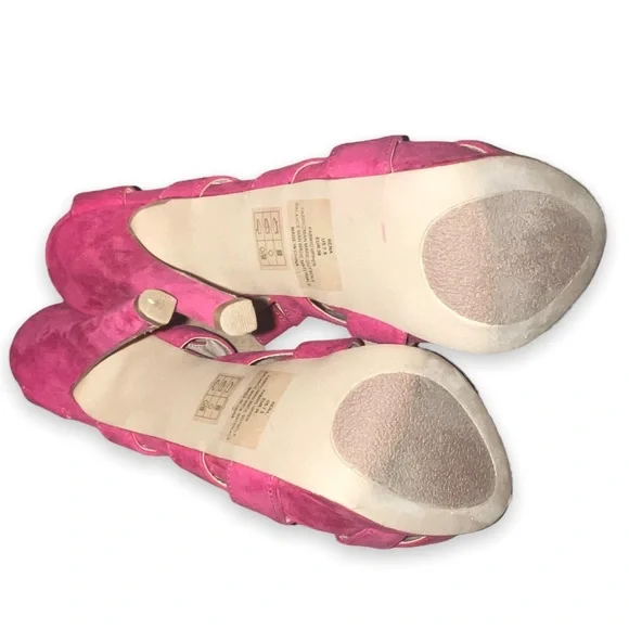 Just FAB Kena Hot Pink Polyurethane Stiletto Platform High Heels US 7.5 EU 38 - Picture 13 of 16